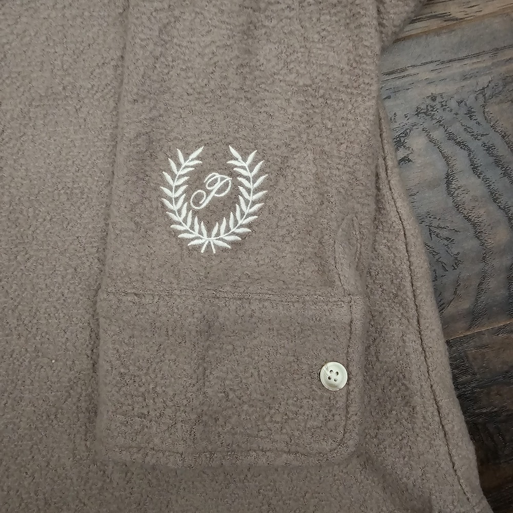 PINK Victoria's Secret Womens XL Brown Fleece Button Up Top NWT Cozy Warm - Picture 3 of 10